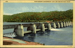 Montgomery Government Lock And Dam Monaca, PA Postcard Postcard