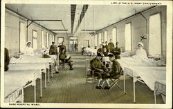 Base Hospital Ward Army Postcard Postcard