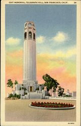 Coit Memorial San Francisco, CA Postcard Postcard