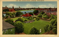 View From Harvard Stadium Postcard