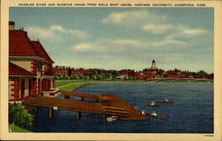 Charles River And Dunster House , Harvard University Postcard