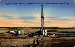 Typical Of The Scores Of Oil Wells Williston Basin, ND Postcard Postcard