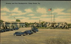 Division And Post Headquarters Camp Pickett, VA Postcard Postcard