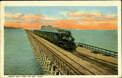 Great Salt Lake Cut Off Utah Postcard Postcard