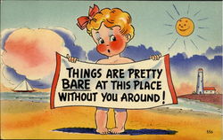 Things are pretty bare at this place without you around! Children Postcard Postcard