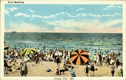 Surf Bathing Postcard