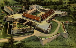 Aerial View Of Fort Ticonderoga Museum Postcard