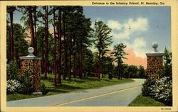 Entrance To The Infantry School Fort Benning, GA Postcard Postcard