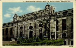 Main Entrance To Bancroft Hall, U. S. Naval Academy Annapolis, MD Postcard Postcard