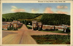 Entrance to Camp Richie Postcard