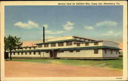 Service Club For Enlisted Men, Camp Lee Petersburg, VA Postcard Postcard