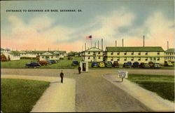 Entrance To Savannah Air Base Georgia Postcard Postcard