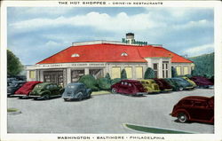 The Hot Shoppers Drive In Restaurants, Washington Postcard