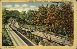 Arroyo Seco Parkway, U. S. Highway 66 Los Angeles, CA Postcard Postcard