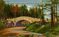 Arch Bridge At Bubble Pond, Acadia National Park Postcard