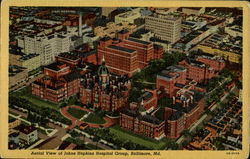 Aerial View Of Johns Hopkins Hospital Group Postcard