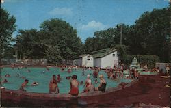 Mineral Water Swimming Pool Lake Maurer Postcard