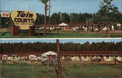 Twin Courts Motel Postcard