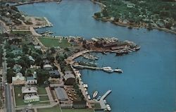 Air View of Mystic Seaport Stonington, CT Postcard Postcard Postcard