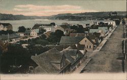 Houses and a street along the coastline Puerto Montt, Chile Postcard Postcard Postcard