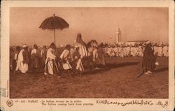 Le Sultan Revient de la Priere Rabat, Morocco Africa Postcard Postcard Postcard