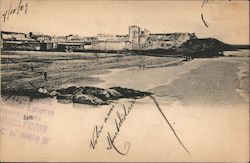 A fortress built on the beach Postcard