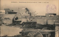 A line of cannons in Morocco during French rule Postcard