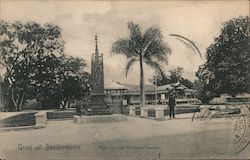 Monument for Residential Office, Dutch East Indies Bandjermasin, Indonesia Postcard Postcard Postcard