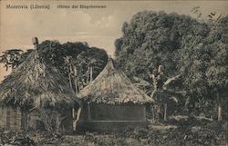 Monrovia (Liberia) Hutten der Eingeborenen Africa Postcard Postcard Postcard