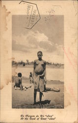 N Margem do Rio "Save" At the Bank of River "Save" Mozambique Africa Postcard Postcard Postcard