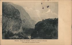 Photograph of valley and peaks Cilaos, Reunion Africa Postcard Postcard Postcard