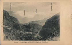 Reunion - Les Montagnes de Cilaos (Vue prise du Grand Serre) Postcard