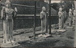 Sculptures of Buddha Sculpture & Carving Postcard Postcard Postcard