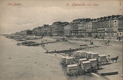 Looking Along the Beach Postcard