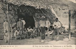 El Rey de los Indios de Talamanca y su Familia Postcard