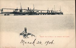 Muelle de la Boca a la entrada del Canal "La Mascota", Panama Postcard Postcard Postcard