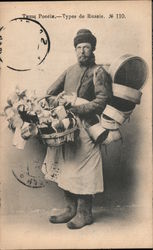 Russian Street Vendor - Kitchen Wares Postcard Postcard Postcard