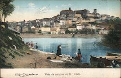 Coimbra - View of the shore at Santa Clara Portugal Postcard Postcard Postcard