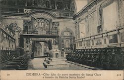 Interior of a Gothic monastery Coimbra, Portugal Postcard Postcard Postcard