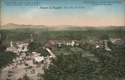 Bird's eye view of people gathered in a Portuguese town square Oliveira do Hospital, Portugal Postcard Postcard Postcard