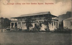 Carnegie Library view from Gordon Square Victoria, Seychelles Africa Postcard Postcard Postcard