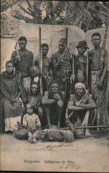 Indigenas do Bihe Benguella, Angola Postcard Postcard Postcard