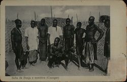 Soba da Bunja e Comitiva (Cuangar) Angola Postcard Postcard Postcard