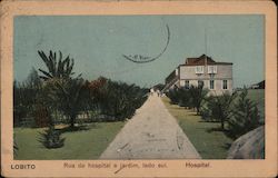 Hospital and Garden, South Side Lobito, Angola Africa Postcard Postcard Postcard