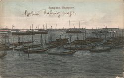 Sampans in Bay Postcard