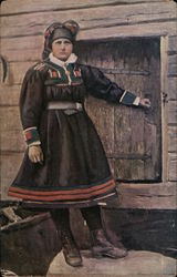 Woman in Native Costume Postcard