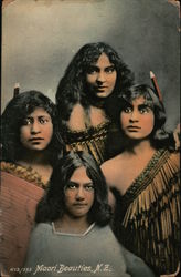 Maori Beauties New Zealand Postcard Postcard Postcard