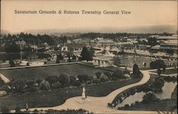 Sanatorium Grounds & Rotorua Township General View New Zealand Postcard Postcard Postcard