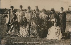 Eleven different Maori Costumes New Zealand Postcard Postcard Postcard