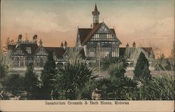 Sanatorium Grounds & Bath House, Rotorua New Zealand Postcard Postcard Postcard